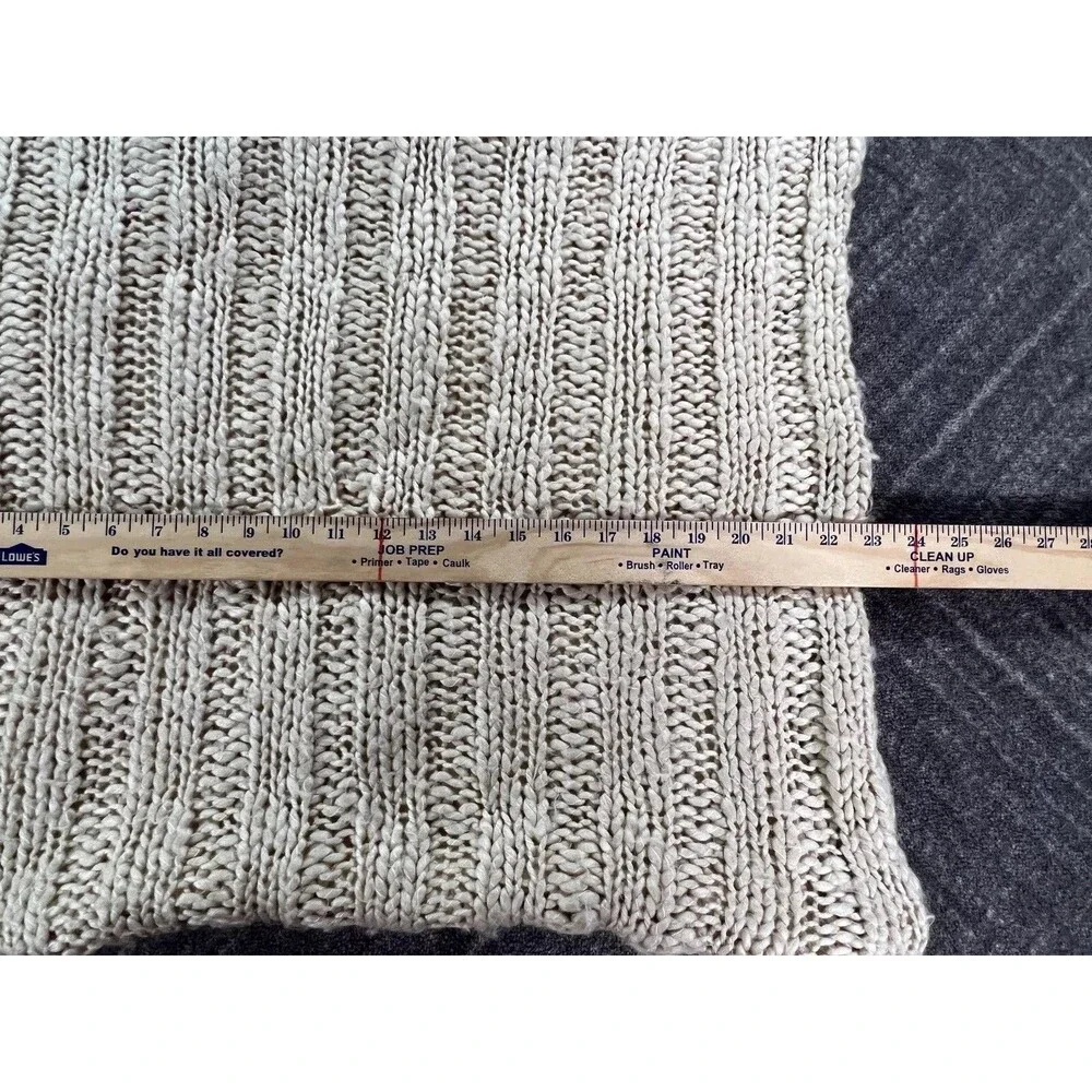 Pottery Barn Knit Pillow Shams Standard Neutral Beige 24